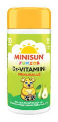 Minisun D-vitamiini Päärynä Nalle jr.10 mikrog 100 tabl